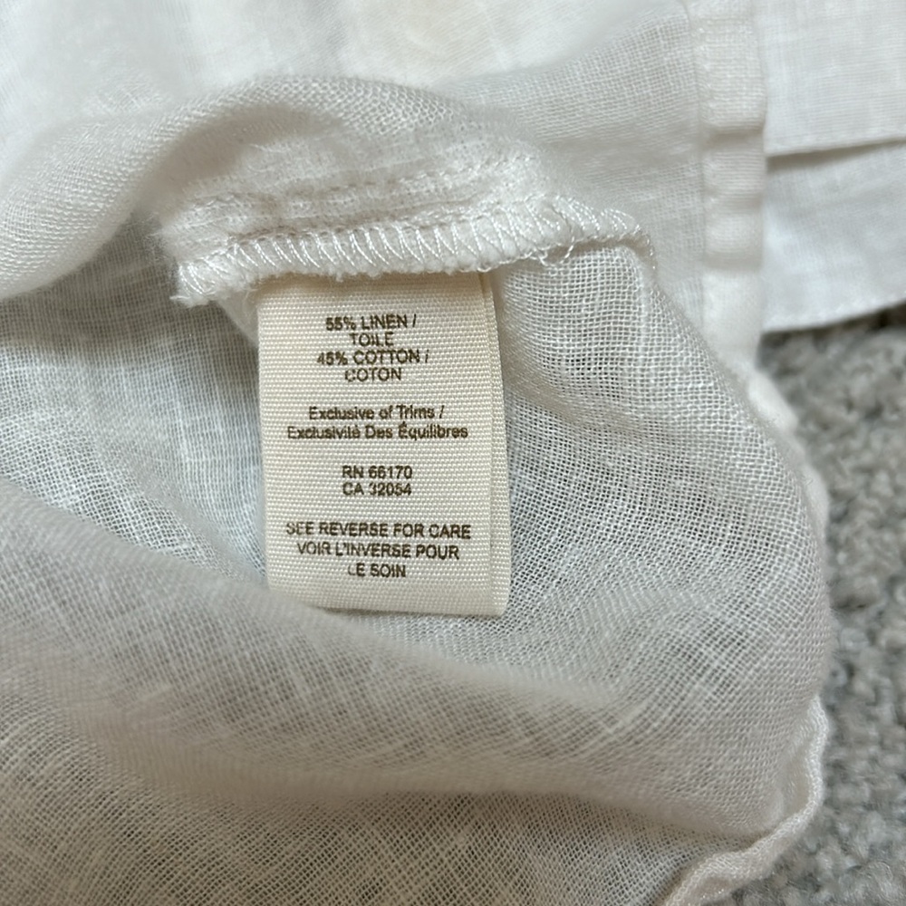 Free People linen blend patchwork button down - Picture 6 of 7
